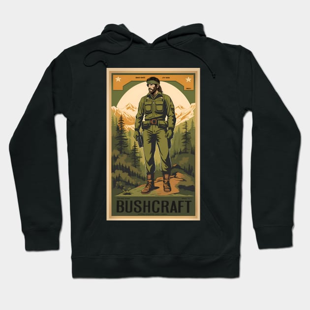 Naked Snake Bushcraft Manual with assistance of Joy Boss. Metal Gear retro Hoodie by LazyBones